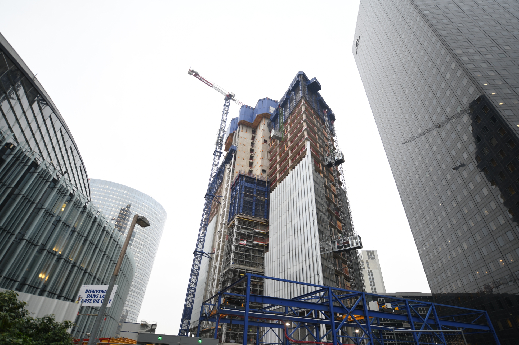 Le chantier de la tour Trinity ce jeudi 22 novembre 2018 - Defense-92.fr