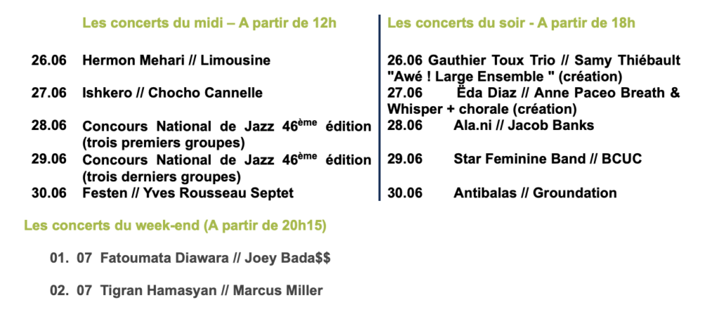 La D fense Jazz Festival Retrouvez La Programmation Compl te De L 