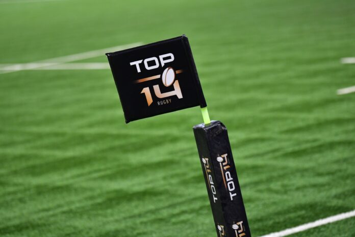 Un poteau de touche du Top 14 - Defense-92.fr